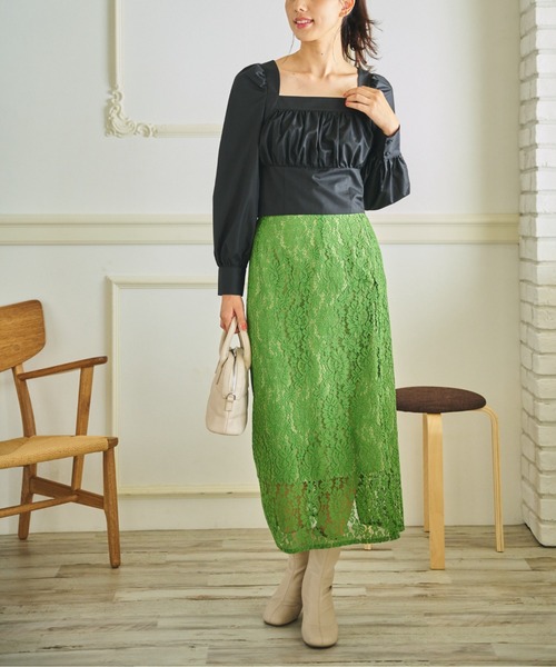 FREE'S MART（フリーズマート）の「◇[低身長サイズ/Sシリーズ]レースナロースカート（スカート・レディース・ホワイト/ブラック/ライトグリーン・SMALL/MEDIUM/X-SMALL）」の11枚目の写真