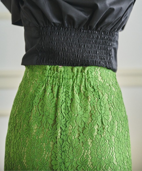 FREE'S MART（フリーズマート）の「◇[低身長サイズ/Sシリーズ]レースナロースカート（スカート・レディース・ホワイト/ブラック/ライトグリーン・SMALL/MEDIUM/X-SMALL）」の6枚目の写真