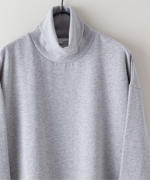 UNIIT(ユニット)の「【UNIIT/ユニット】11oz 裏起毛 ビッグシルエット タートルネック スウェット トレーナー(スウェット・メンズ・杢グレー/ネイビー/ブラック・MEDIUM/LARGE/X-LARGE)」の5枚目の写真