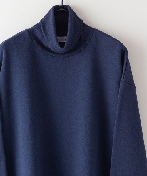 UNIIT(ユニット)の「【UNIIT/ユニット】11oz 裏起毛 ビッグシルエット タートルネック スウェット トレーナー(スウェット・メンズ・杢グレー/ネイビー/ブラック・MEDIUM/LARGE/X-LARGE)」の6枚目の写真