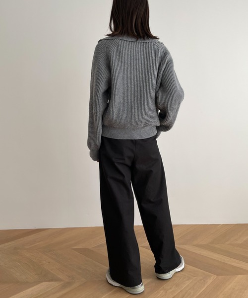 CANAL JEAN(キャナルジーン)の「El mar(エルマール) ジップアップニットカーディガン(カーディガン/ボレロ・レディース・クリーム/ブルー/グレー・ONE SIZE)」の12枚目の写真
