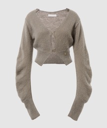 LOW CLASSIC（ロウ　クラシック）の「22FW MOHAIR HOOK CARDIGAN - GREY（カーディガン/ボレロ）」