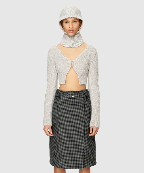 LOW CLASSIC（ロウ クラシック）の「22FW MOHAIR HOOK CARDIGAN - GREY  
