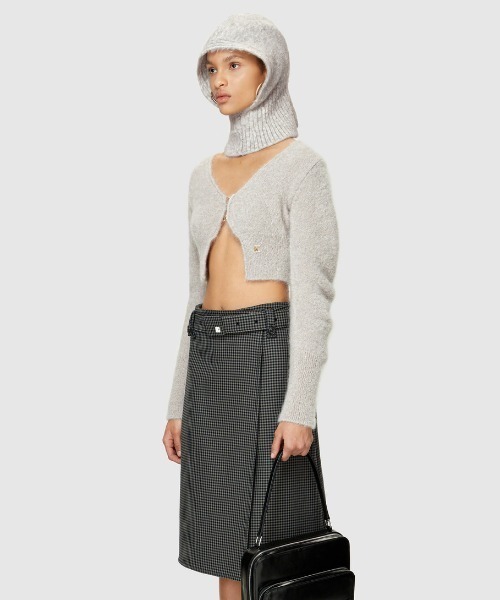 LOW CLASSIC(ロウ クラシック)の「22FW MOHAIR HOOK CARDIGAN - GREY(カーディガン/ボレロ・レディース・グレー・S/M)」の7枚目の写真
