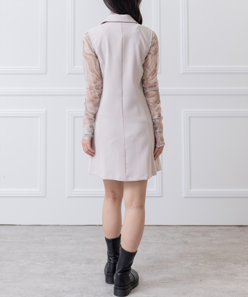 clear（クリア）の「トレンチミニワンピース（ワンピース・レディース・ブラック/グリーン/アイボリー/マスタード・F）」の9枚目の写真