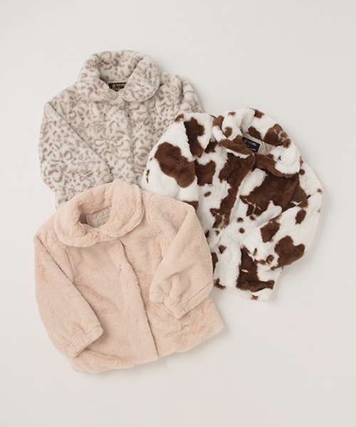 petit main（プティマイン）の「ファージャケット（ブルゾン・キッズ・ブラウン/ライトベージュ/ピンク・M/S/L）」の20枚目の写真