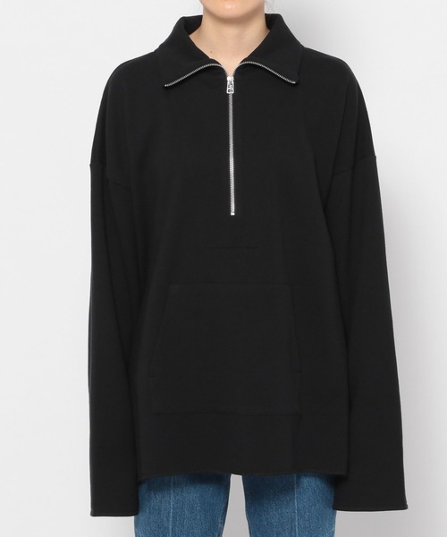 yuw（ユウ）の「ＵＮＩＳＥＸ　ＨＩＺＩＰ　174291（スウェット・レディース・ブラック/オレンジ/アイボリー・FREE）」の12枚目の写真