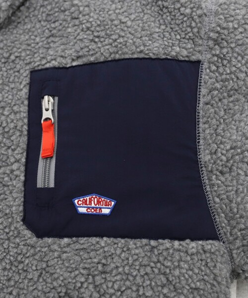 coen（コーエン）の「[洗える]ボアスタンドジップジャケット（ブルゾン・キッズ・グレー/オフホワイト・110/100/120/130/140/150）」の13枚目の写真