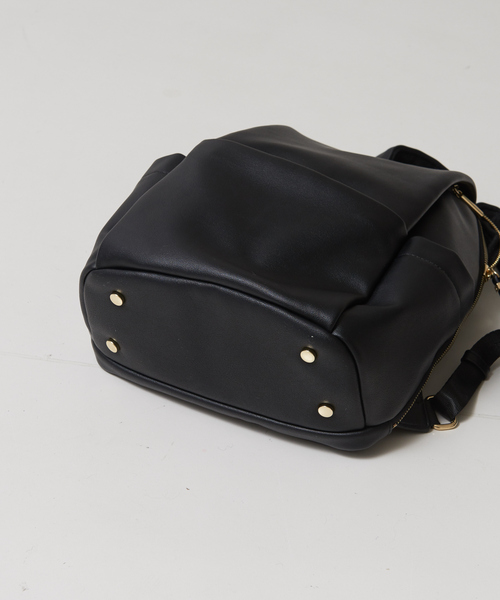 LOWELL things(ロウェル シングス)の「【Produce byスタイリスト小山田早織】10ポケット ORIGINAL BAGPACK MINI(バックパック/リュック・レディース・ブラック/アイボリー・フリー)」の9枚目の写真