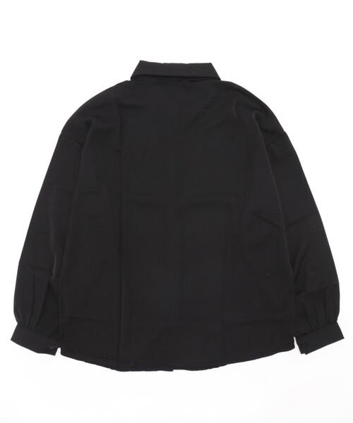 i-dare（アイディア）の「【i-dare】シンプル 長袖シャツ（シャツ/ブラウス・レディース・ホワイト/ブルーグレー/ブラック・SMALL/MEDIUM/LARGE）」の9枚目の写真