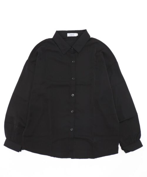 i-dare（アイディア）の「【i-dare】シンプル 長袖シャツ（シャツ/ブラウス・レディース・ホワイト/ブルーグレー/ブラック・SMALL/MEDIUM/LARGE）」の8枚目の写真