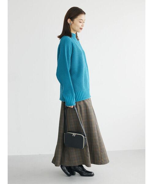 Green　Parks（グリーンパークス）の「モールヤーンモックネックプルオーバー（ニット/セーター・レディース・ブラック/ブルー/オフホワイト/イエロー/ピンク・FREE）」の9枚目の写真