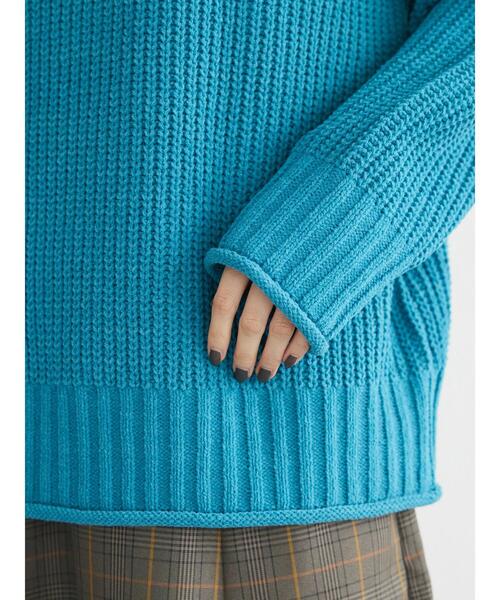 Green　Parks（グリーンパークス）の「モールヤーンモックネックプルオーバー（ニット/セーター・レディース・ブラック/ブルー/オフホワイト/イエロー/ピンク・FREE）」の15枚目の写真