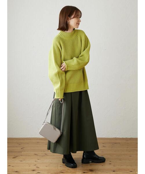 Green　Parks（グリーンパークス）の「モールヤーンモックネックプルオーバー（ニット/セーター・レディース・ブラック/ブルー/オフホワイト/イエロー/ピンク・FREE）」の21枚目の写真