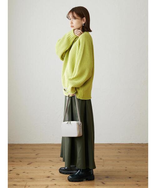 Green　Parks（グリーンパークス）の「モールヤーンモックネックプルオーバー（ニット/セーター・レディース・ブラック/ブルー/オフホワイト/イエロー/ピンク・FREE）」の22枚目の写真