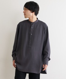 スタンドカラープルオーバーシャツ