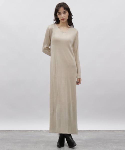 LAKOLE（ラコレ）の「ニットレイヤードワンピース【2点SET】 / 178249（ワンピース・レディース・サンドグレー/ブラック/グレー・SMALL/MEDIUM）」の11枚目の写真