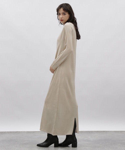 LAKOLE（ラコレ）の「ニットレイヤードワンピース【2点SET】 / 178249（ワンピース・レディース・サンドグレー/ブラック/グレー・SMALL/MEDIUM）」の21枚目の写真