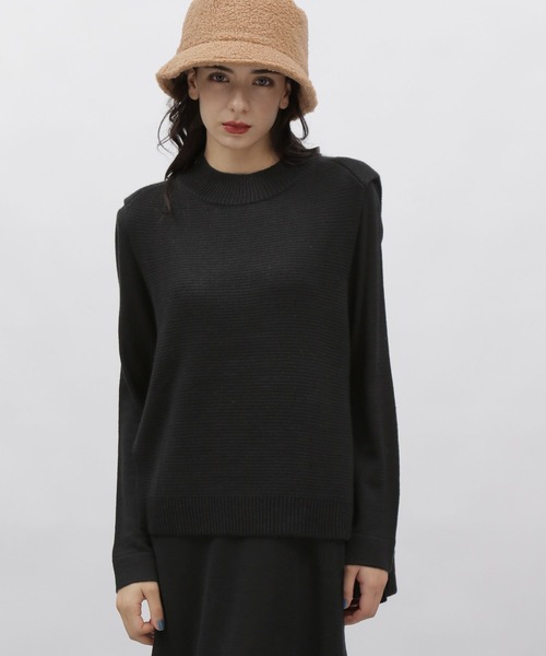 LAKOLE（ラコレ）の「ニットレイヤードワンピース【2点SET】 / 178249（ワンピース・レディース・サンドグレー/ブラック/グレー・SMALL/MEDIUM）」の4枚目の写真