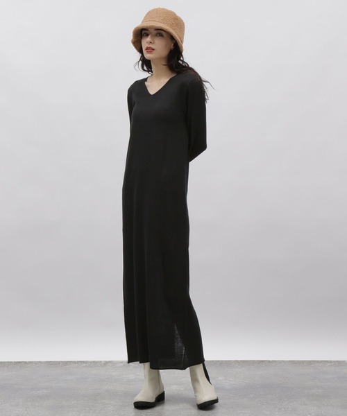 LAKOLE（ラコレ）の「ニットレイヤードワンピース【2点SET】 / 178249（ワンピース・レディース・サンドグレー/ブラック/グレー・SMALL/MEDIUM）」の14枚目の写真