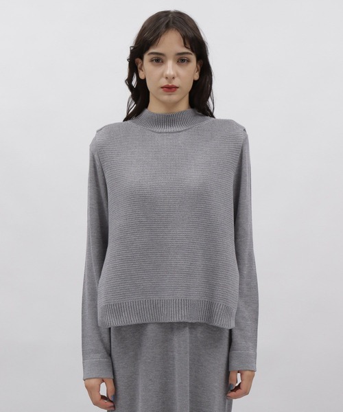 LAKOLE（ラコレ）の「ニットレイヤードワンピース【2点SET】 / 178249（ワンピース・レディース・サンドグレー/ブラック/グレー・SMALL/MEDIUM）」の6枚目の写真