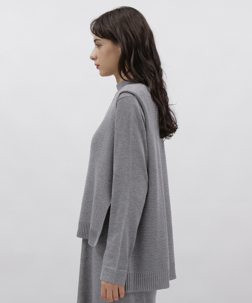 LAKOLE（ラコレ）の「ニットレイヤードワンピース【2点SET】 / 178249（ワンピース・レディース・サンドグレー/ブラック/グレー・SMALL/MEDIUM）」の16枚目の写真