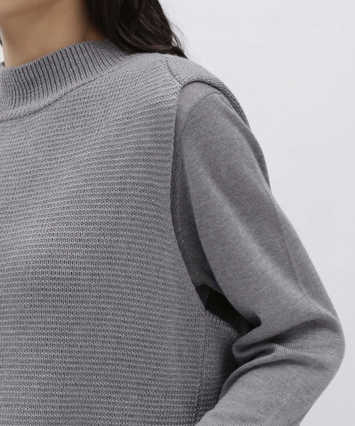 LAKOLE（ラコレ）の「ニットレイヤードワンピース【2点SET】 / 178249（ワンピース・レディース・サンドグレー/ブラック/グレー・SMALL/MEDIUM）」の12枚目の写真