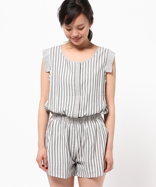 B:MING by BEAMS（ビーミングバイビームス）の「ビーミング by ビームス / ノースリサロペット（サロペット/オーバーオール・レディース・グレー/ブラック/ブルー・SMALL/MEDIUM）」の4枚目の写真