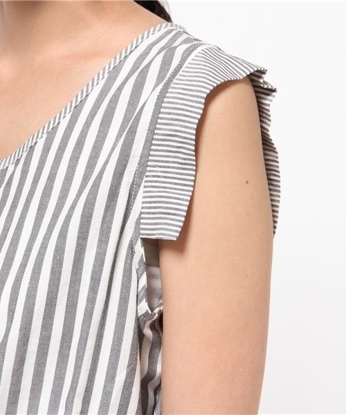 B:MING by BEAMS（ビーミングバイビームス）の「ビーミング by ビームス / ノースリサロペット（サロペット/オーバーオール・レディース・グレー/ブラック/ブルー・SMALL/MEDIUM）」の10枚目の写真