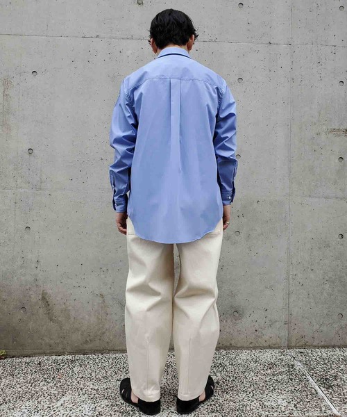 Coohem（コーヘン）の「【COOHEM / コーヘン】KNIT PATCHWORK SHIRT / ニットパッチワークシャツ（シャツ/ブラウス・メンズ・ブルー・L）」の3枚目の写真