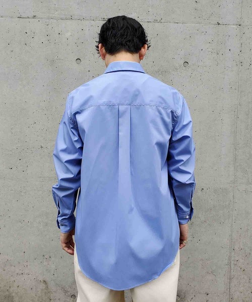 Coohem（コーヘン）の「【COOHEM / コーヘン】KNIT PATCHWORK SHIRT / ニットパッチワークシャツ（シャツ/ブラウス・メンズ・ブルー・L）」の2枚目の写真