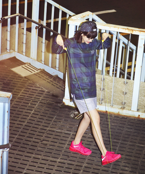 X-girl（エックスガール）の「■X-girl Sports■JET CAP（キャップ・レディース・マルチ/グリーン/ネイビー・ONE SIZE）」の9枚目の写真