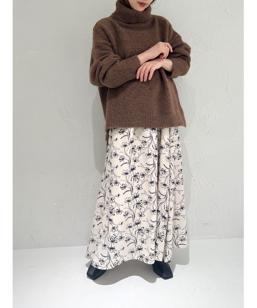 JUMELLE(ジュメロ)の「【オールシーズン,低身長~高身長】花柄フレアスカート(スカート・レディース・アイボリー・FREE)」の12枚目の写真