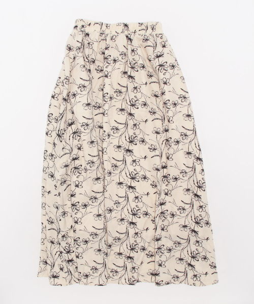JUMELLE(ジュメロ)の「【オールシーズン,低身長~高身長】花柄フレアスカート(スカート・レディース・アイボリー・FREE)」の20枚目の写真