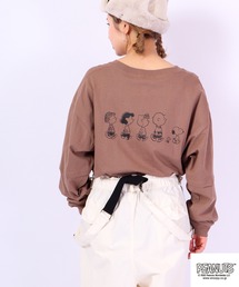 PEANUTS スヌーピー レイヤード BIGロングスリーブTシャツ