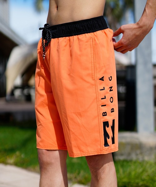 BILLABONG（ビラボン）の「BILLABONG/ビラボン 無地/ブランドロゴデザイン ウエストゴム ボードショーツ/ゴムトランクス/水着 BD011-401（水着・メンズ・ブラック×ブラック/オレンジ系その他/ネイビー/ブルー系その他・S/M/L/XL/XXL）」の4枚目の写真
