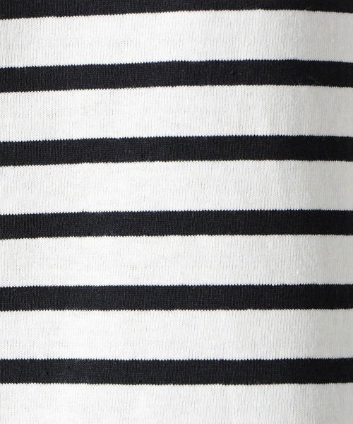 Grand PARK（グランドパーク）の「パネル切替　バスクボーダーロンT（Tシャツ/カットソー・レディース・レッド/ブルー/ブラック・FREE）」の7枚目の写真