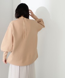 NATURAL BEAUTY BASIC | バックジップスウェットライクニット(ニット/セーター)