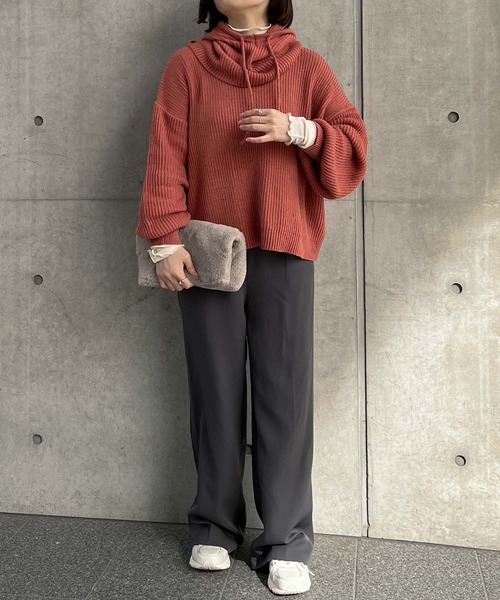 KOBE LETTUCE（コウベレタス）の「バラクラバ×トップスセット（その他トップス・レディース・コーラル/チャコール/アイボリー/ライトブルー・FREE）」の5枚目の写真