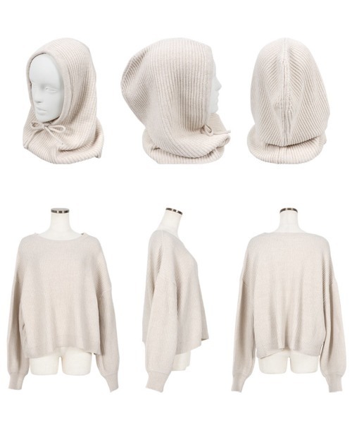 KOBE LETTUCE（コウベレタス）の「バラクラバ×トップスセット（その他トップス・レディース・コーラル/チャコール/アイボリー/ライトブルー・FREE）」の14枚目の写真