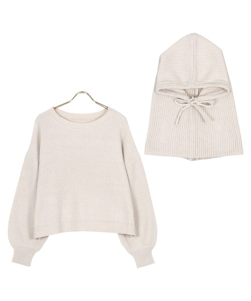 KOBE LETTUCE（コウベレタス）の「バラクラバ×トップスセット（その他トップス・レディース・コーラル/チャコール/アイボリー/ライトブルー・FREE）」の9枚目の写真