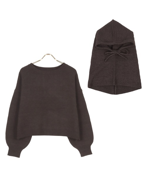 KOBE LETTUCE（コウベレタス）の「バラクラバ×トップスセット（その他トップス・レディース・コーラル/チャコール/アイボリー/ライトブルー・FREE）」の13枚目の写真