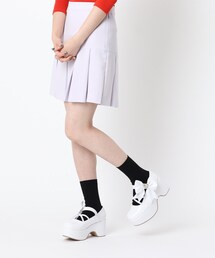 ビジューリボン付き2WAY厚底パンプス