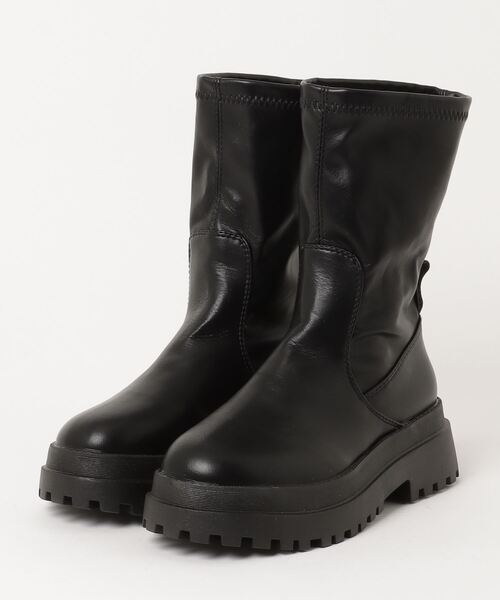 セール】【SETUP7】厚底ユニークステッチキャタピラソールミドル