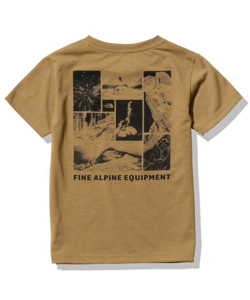 THE NORTH FACE(ザノースフェイス)の「THE NORTH FACE/ザ・ノース・フェイス キッズ Tシャツ NTJ32349(Tシャツ/カットソー・キッズ・ベージュ/ホワイト・100cm/110cm/120cm/130cm/140cm/150cm)」の2枚目の写真