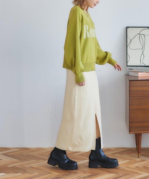 titivate（ティティベイト）の「ｽｳｪｯﾄﾗｲｸﾛｺﾞﾆｯﾄ（ニット/セーター