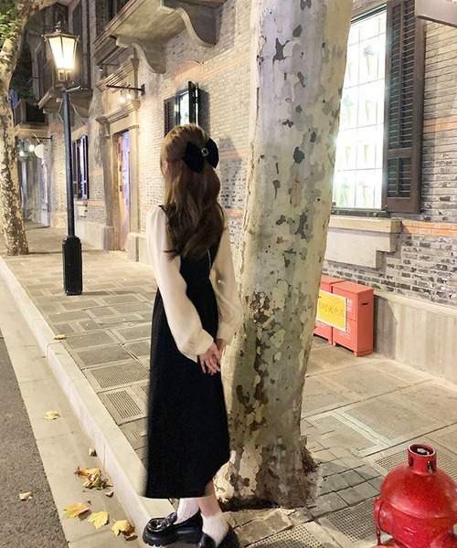 EPICKS（エピックス）の「ゴールドボタンレースロングワンピース（ワンピース・レディース・ブラック・S/M/L）」の12枚目の写真