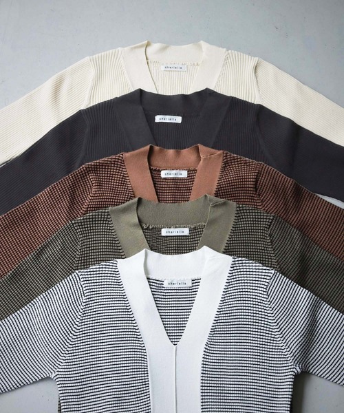 cheriella（シェリエラ）の「【cheriella】WEB限定 ベーシックサマーニット１（ニット/セーター・レディース・アイボリー/ブラック/ホワイト×ブラック/カーキ/ブラウン/チャコールグレー/ブルーグリーン/テラコッタ・M）」の10枚目の写真