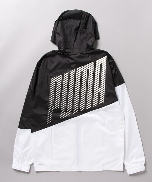 PUMA（プーマ）の「プーマ PUMA A.C.E. ウインドブレーカー (ウラメッシュ)_（ナイロンジャケット・メンズ・ホワイト×グリーン/ブラック×ホワイト・L/LL/3L/S/M）」の3枚目の写真
