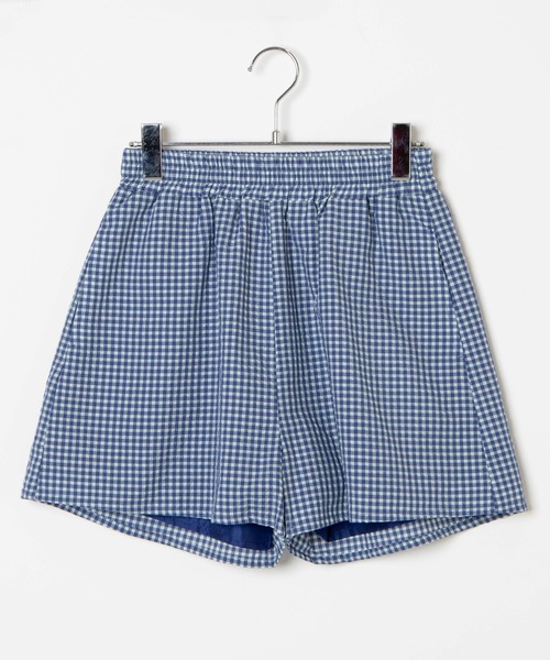 WEGO（ウィゴー）の「WEGO/【セットアップ対応】ポコポコチェックイージーショートパンツ（スラックス・レディース・ブルー系その他2/ブラック系その他2・FREE）」の10枚目の写真